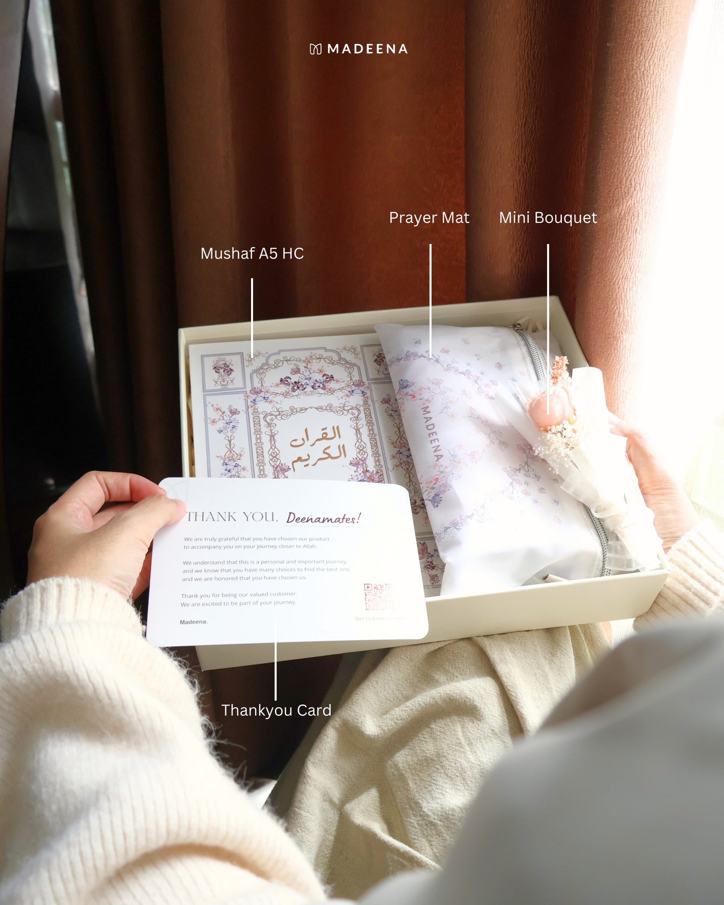 Madinaquran - Hampers al Quran & Sajadah Bright Package (Mushaf ukuran A5 & Sajadah)