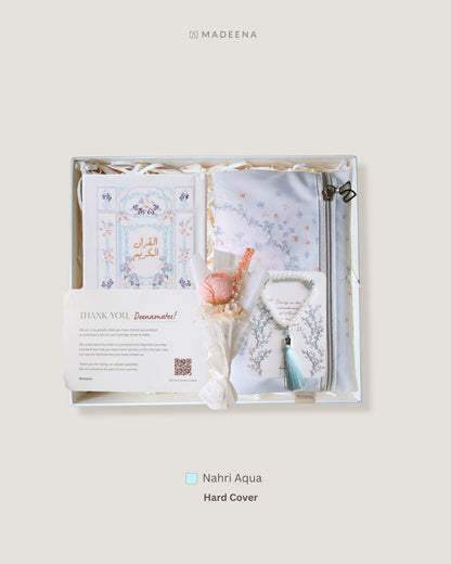 Madinaquran - Hampers al Quran & Sajadah & Tasbih Bright Package (Mushaf ukuran kecil A6 )