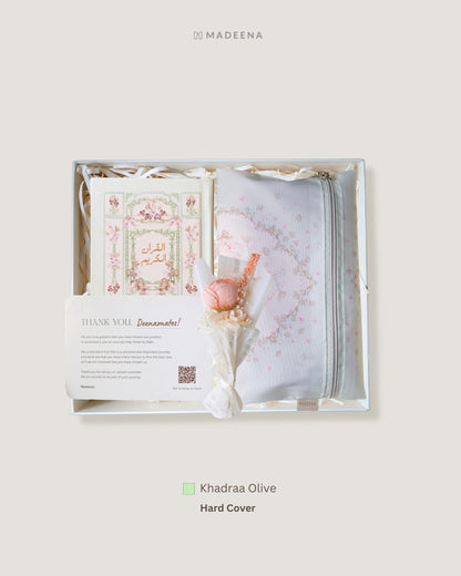 Madinaquran - Hampers al Quran & Sajadah & Tasbih Bright Package (Mushaf ukuran kecil A6 )
