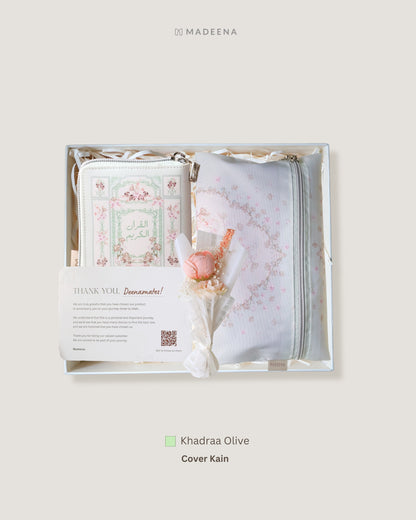 Madinaquran - Hampers al Quran & Sajadah & Tasbih Bright Package (Mushaf ukuran kecil A6 )