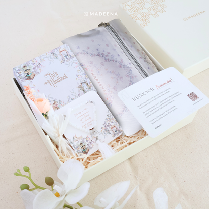 Madinaquran - Hampers Set buku doa, Sajadah & Tasbih Bright Package