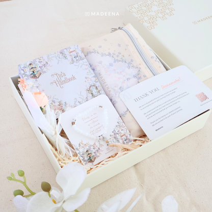 Madinaquran - Hampers Set buku doa, Sajadah & Tasbih Bright Package