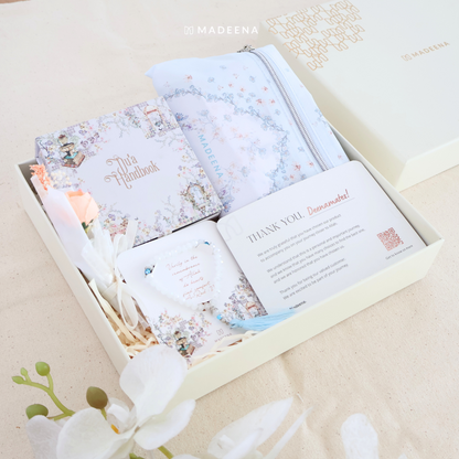 Madinaquran - Hampers Set buku doa, Sajadah & Tasbih Bright Package