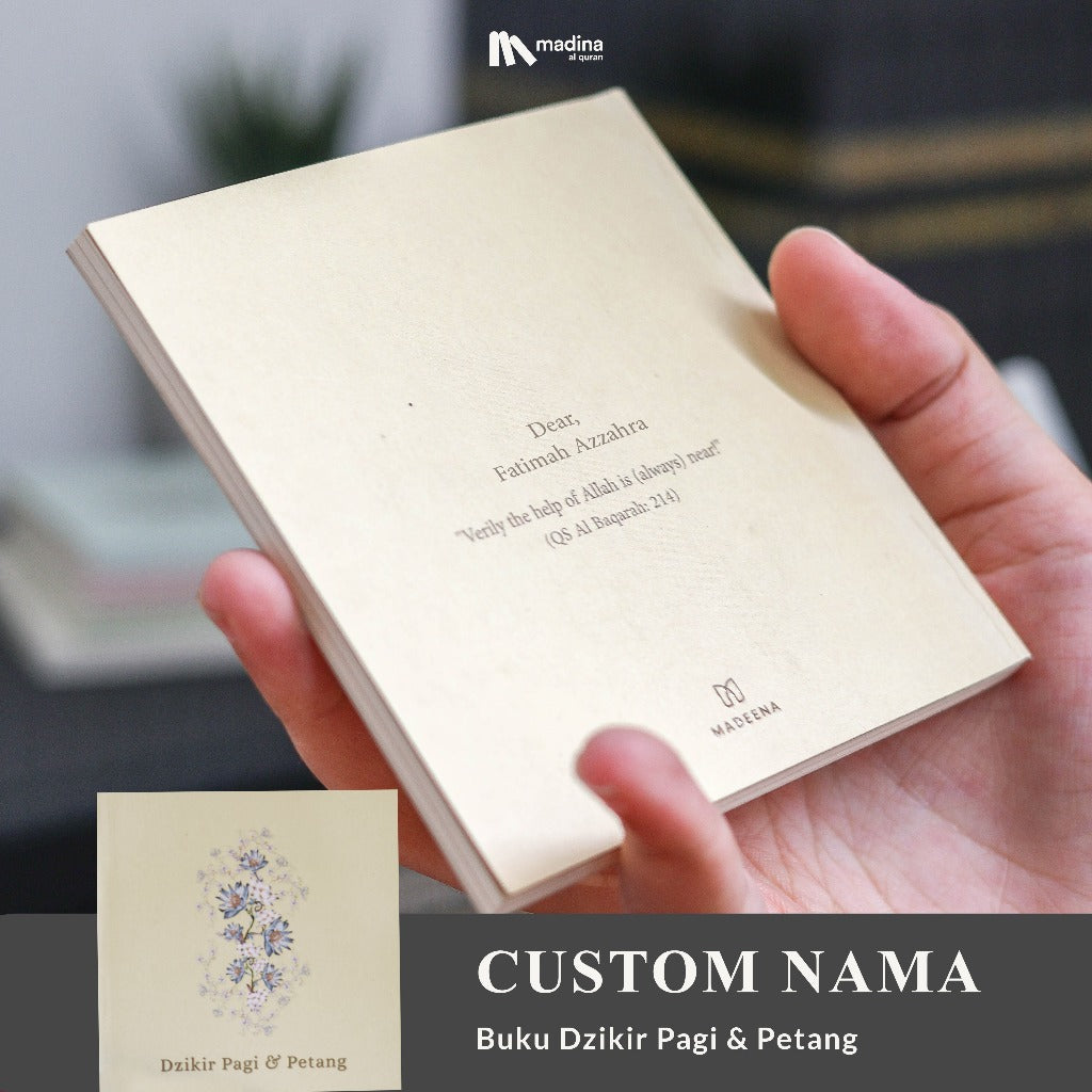 Custom Nama Buku Dzikir Pagi & Petang